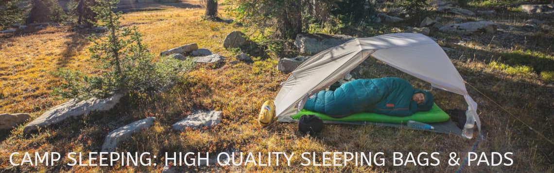 Camp Sleeping: High Quality Sleeping Bags & Pads