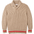 Oatmeal Heather/Flame Stripe